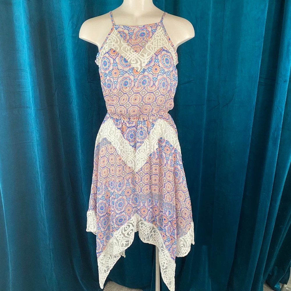 Heartsoul Floral Handkerchief Hem Midi Dress